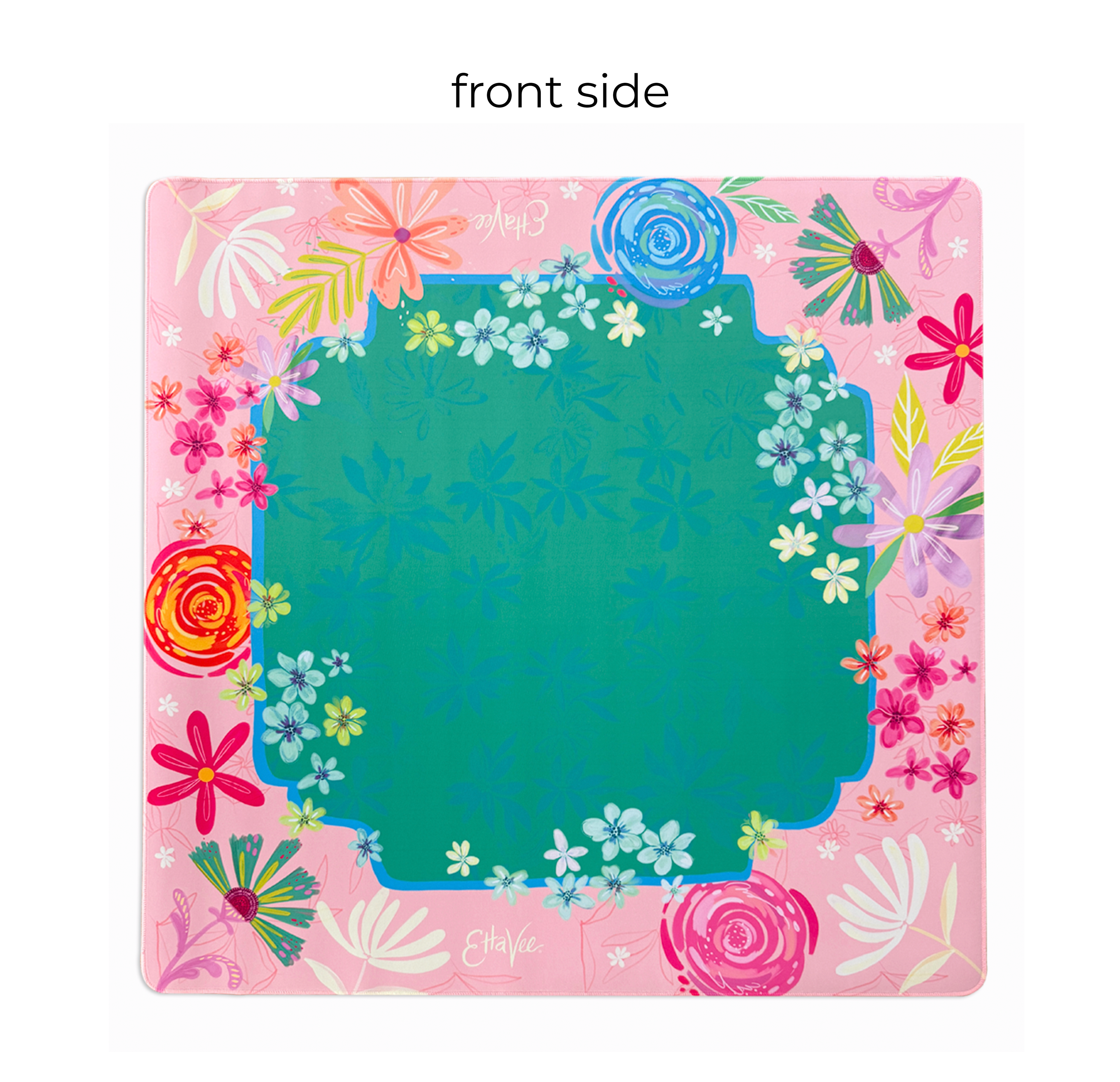 EttaVee "Happy Fleurs" Double-Sided Mahjong Mat PREORDER