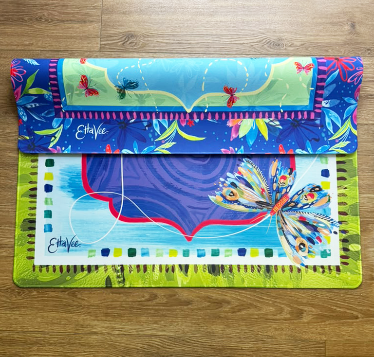 EttaVee "Butterfly" Double-Sided Butterfly Mahjong Mat