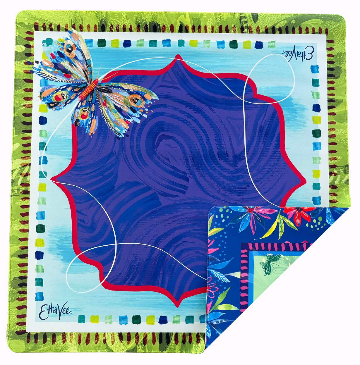 EttaVee "Butterfly" Double-Sided Butterfly Mahjong Mat PREORDER