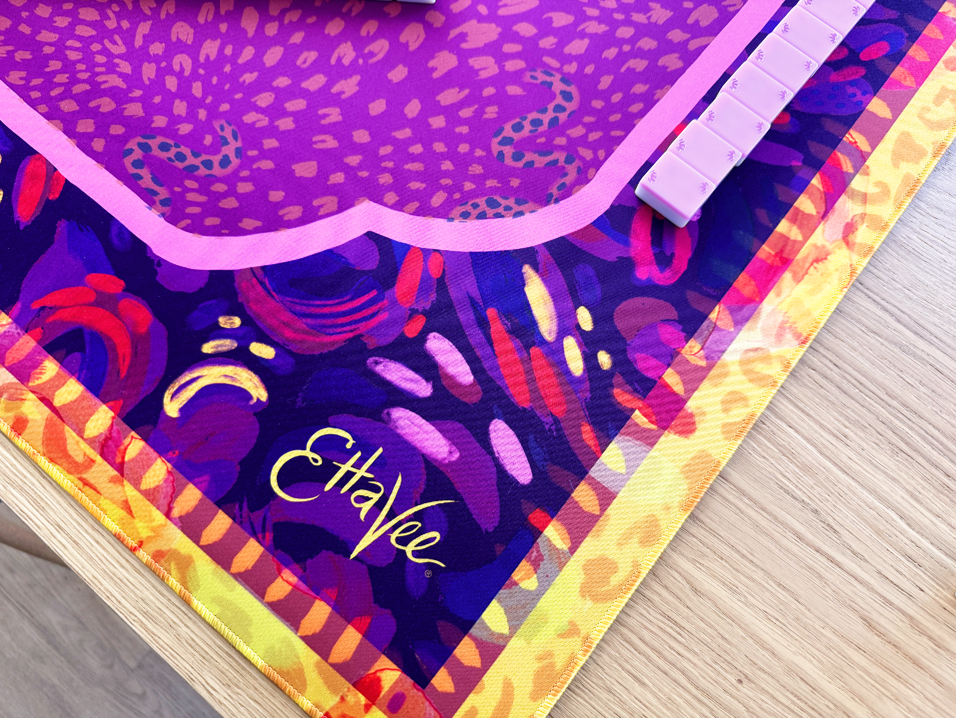 EttaVee "Leo Lady" Double-Sided Mahjong Mat PREORDER