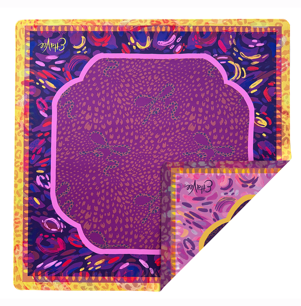 EttaVee "Leo Lady" Double-Sided Mahjong Mat PREORDER